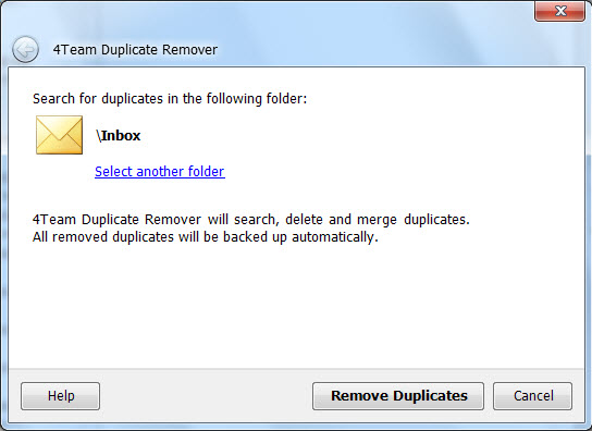 Duplicate Remover for Outlook screen shot